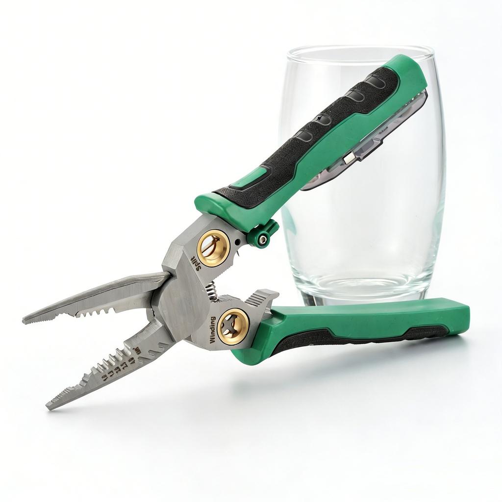 Rechargeable Lithium-ion Wire Stripper, Multifunctional Electrician Cable Cutter Crimping Pliers