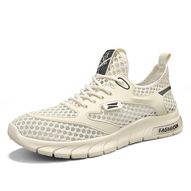 Summer new hollow mesh shoes breathable sports running shoes casual lace-up