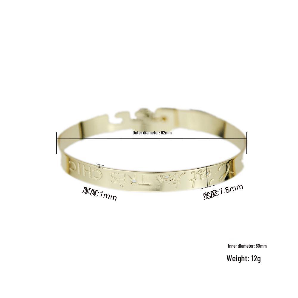 All-Copper Simple Open Bracelet - European & American Fashion Trend
