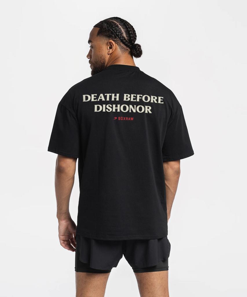 BOXRAW Death Before Dishonor Oversized T-Shirt Bxrw-Blot