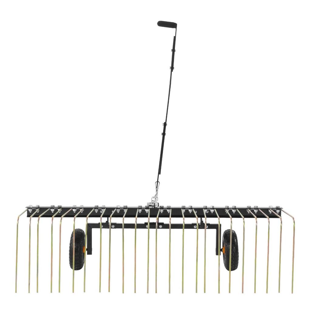Tow Behind Dethatcher 60" Lawn Dethatcher Rake for ATV or Mower 24 Tines