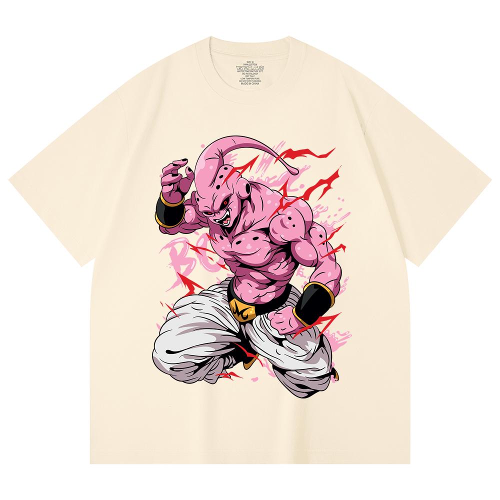 

230 г/м² 100% хлопок Dragon Ball V13 Маджин Буу Принт Унисекс Тяжелая хлопковая футболка XS абрикосовый