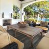 Tapis en bambou larges lattes et ganse gris 120x170