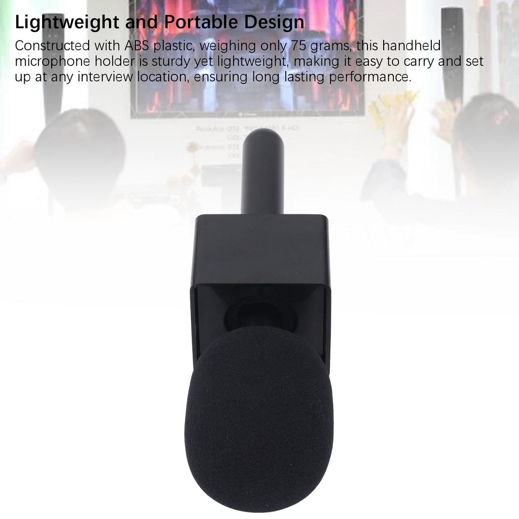 Handheld Microphone Mount Professional Lightweight Reduce Noise Widely Used Interview Microphone Adapter Compact for Mic 1/2