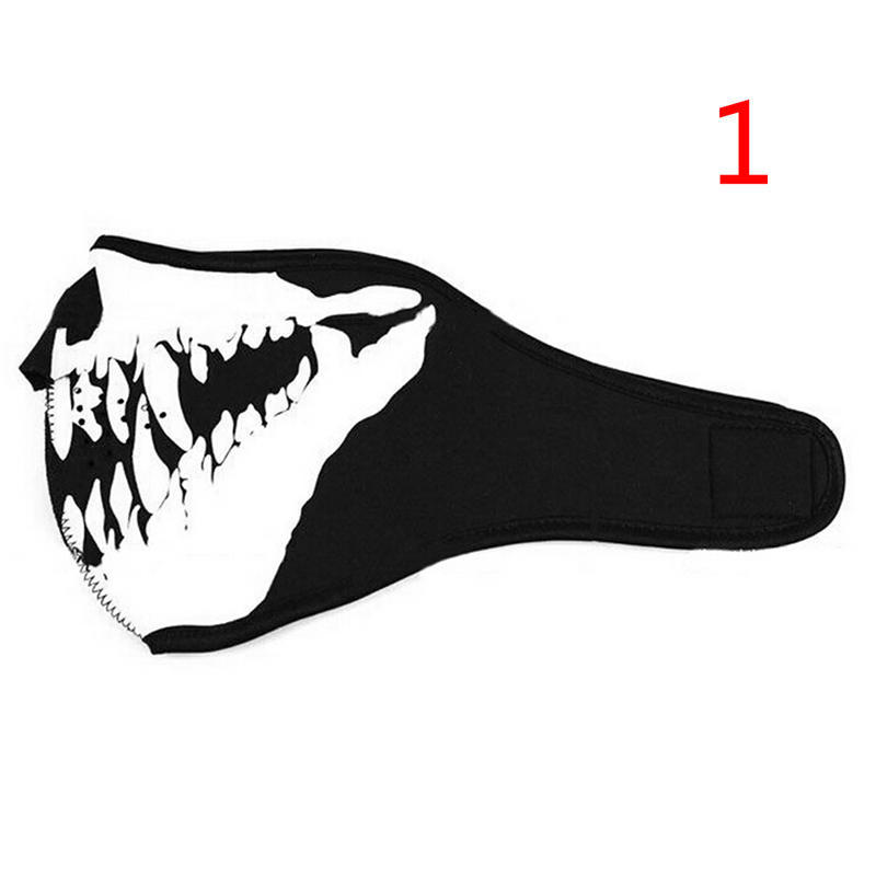 Punk Schedel Neopreen Halve Gezichtsmasker Ski Schaats Snowboard Motorfiets Bescherming