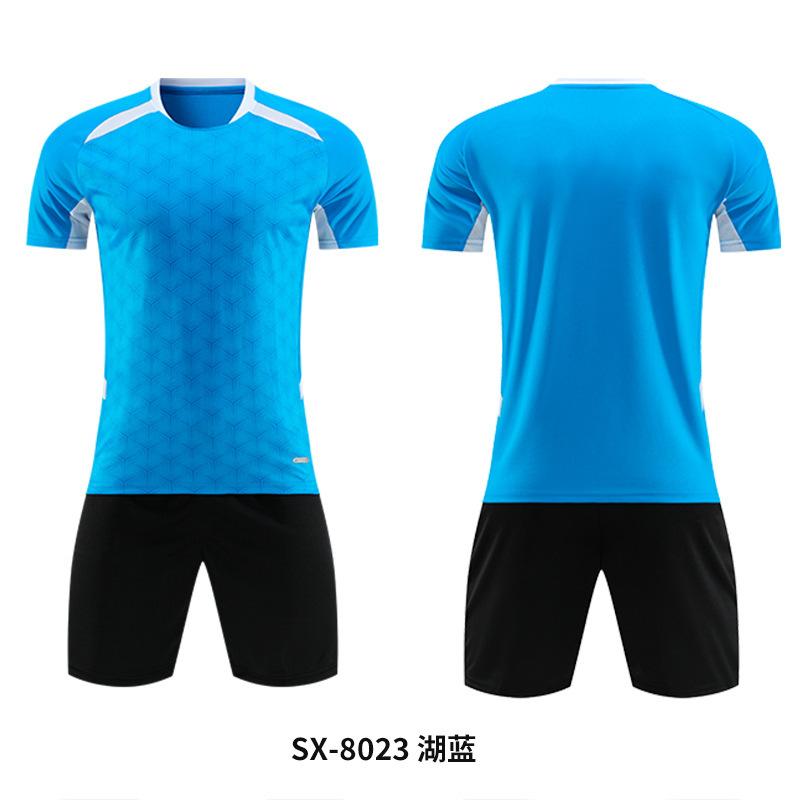 New Football Jersey Set Men's Gradual Change of Color Jersey Sweat-absorbing Breathable Training Game Jersey Printing Men's and Women's Jerseys