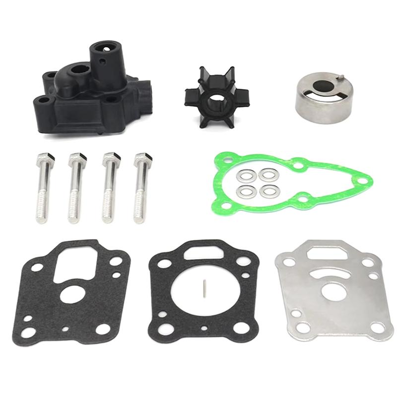 Water Pump Repair Kit For Outboard Mercury 2 2.5 3 4 5 6 HP 4& 2 Stroke Models- Includes Housing(16159A03) 46-16159T01 8M0155395
