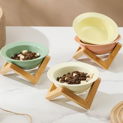 Elevated Pet Bowl Stand - Ceramic Slant Mouth Dog/Cat Bowls, Anti-Spill, High-Value, Pet Feeding Supplies for Dogs & Cats