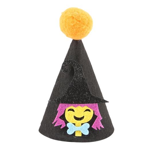 Halloween Pet Accessories Pointed Hat, Cute Ghost Witch Pumpkin Cat Pom-pom Hat for Cats And Small Dogs Holiday Party Accessory Lightweight