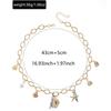 Ocean Style Starfish & Seashell Pendant Necklace with Imitation Pearl
