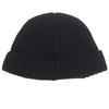 Great PRADA Knit cap black Virgin wool mens L UMD446 Used