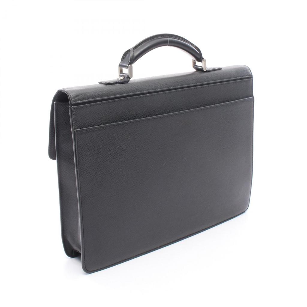 Used LOUIS VUITTON Robusto 1 Business Bag M31052 Taiga Leather Gray Black Ardoise Used Mens