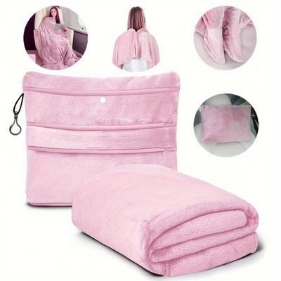 Tragbare Flanell-Reisedecke mit Ärmeln Große Tasche Antistatisch Sofa TV-Decke für Erwachsene Outdoor-Camping Faulenzen Kuscheln