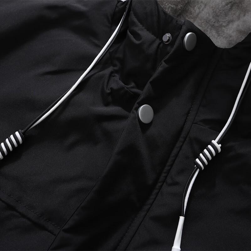 SNOOPY Men's Hooded Warm Fleece-Lined Jacket