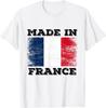 Made In France With French Flag Novelty Graphic Cool Designs T-Shirt