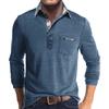 Men's Long-sleeved Lapel T-shirt Fashion Men's POLO Shirt Autumn and Winter Bottoming Shirt Tops