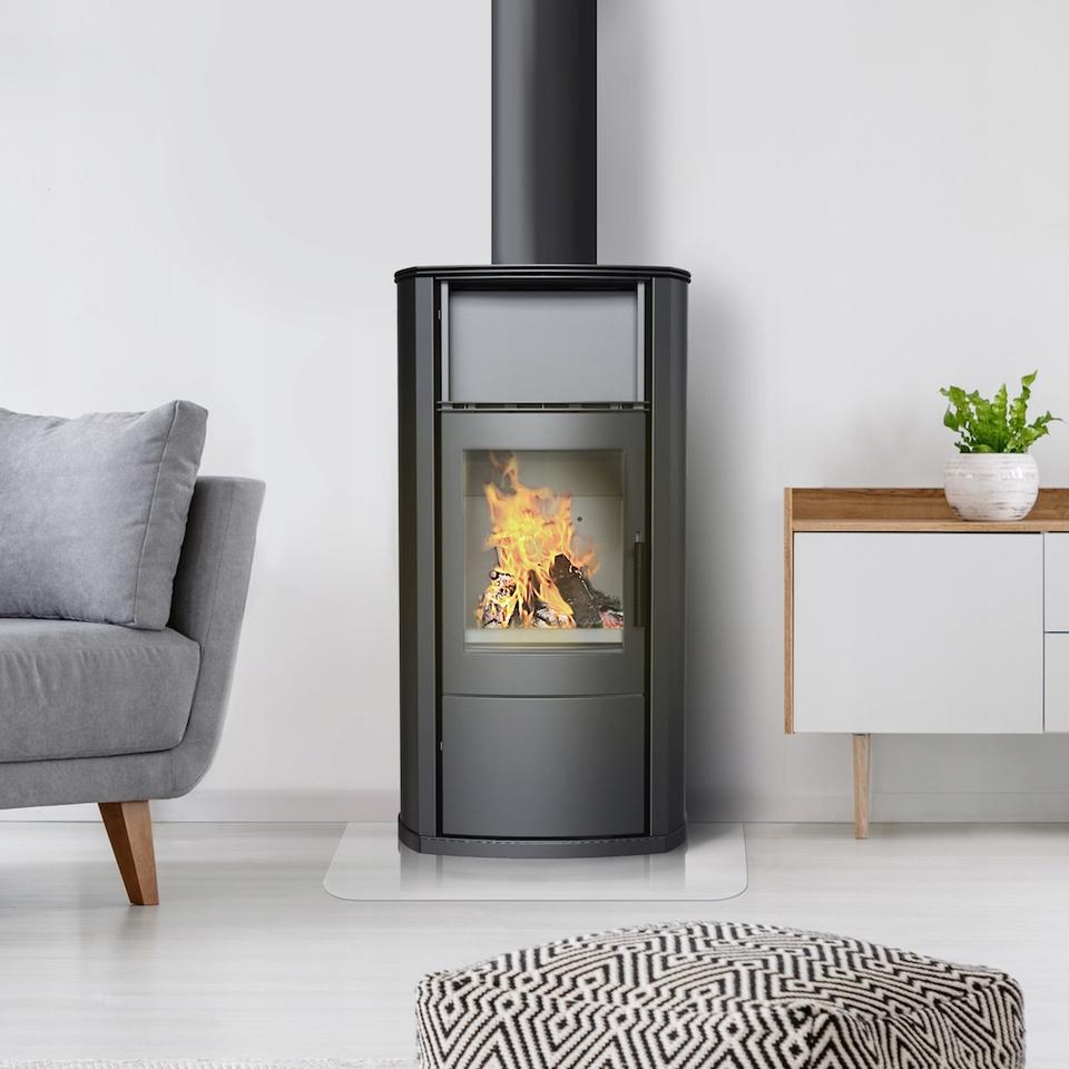 Wood burning steel stove KRATKI EPSILON Ø 150 8 kW self closing door