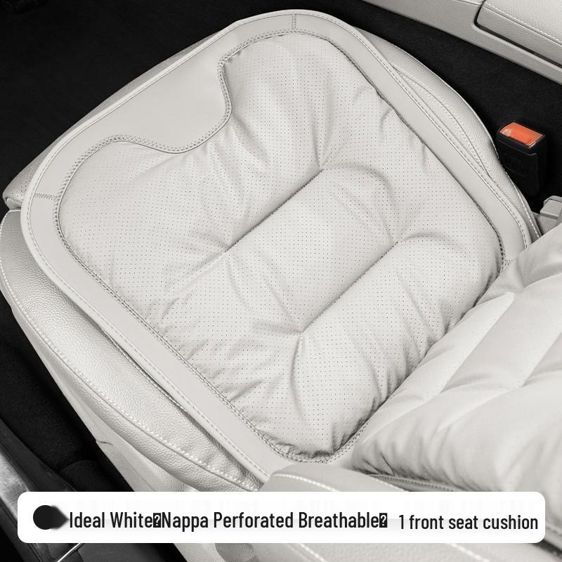 Luxury Nappa Leather Non-Slip Car Seat Cushions for Five-Seater - Thickened Design for Front and Rear Seats