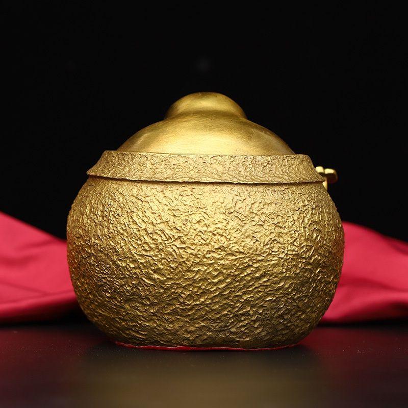 Chinese Style Maitreya Buddha Ornament Pure Copper with A Big Belly and Smiling Buddha Statue Home and Office Decorations