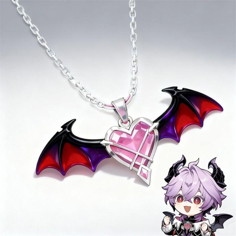 Genshin Impact Anime Collana Periferica Collana di Durin Drago Demone Ali Demoniache Ciondolo Gioco Periferico Ciondolo Giocattolo Regalo