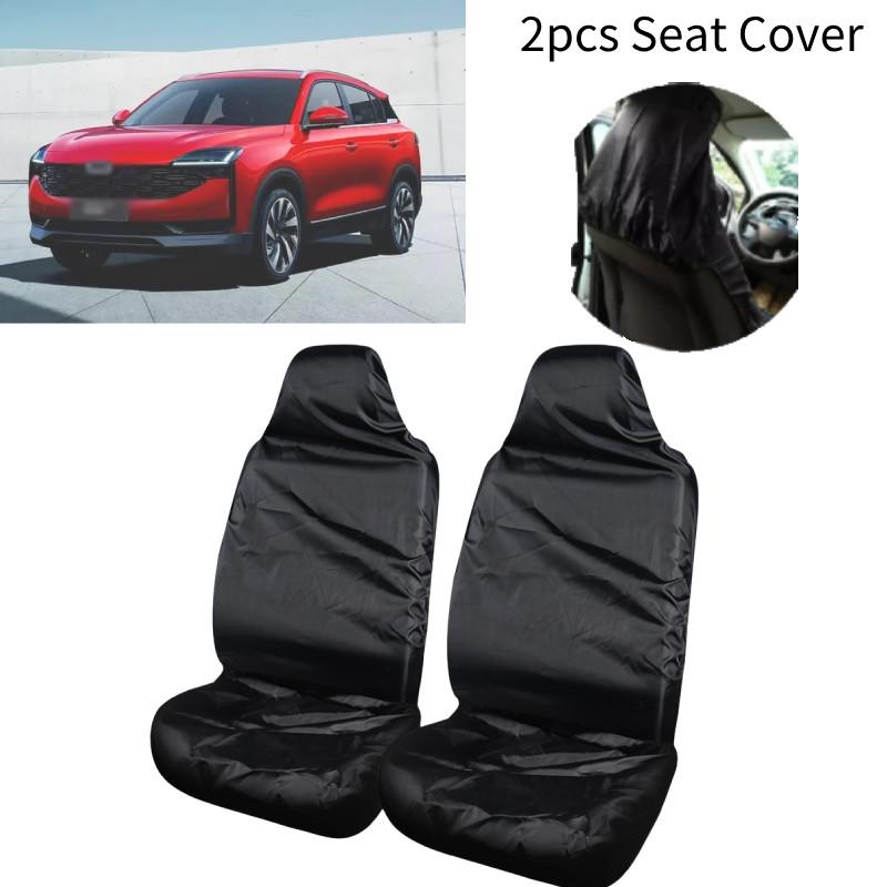 Seat Front 2pcs Covers Universal Car Van Waterproof Anti Dust Protector Black