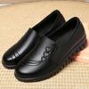 2025 Black anti slip work Shoes Women's Barefoot Mom Flats Kitchen waterproof shoes Soft leather comfortable ladies flat Zapatos