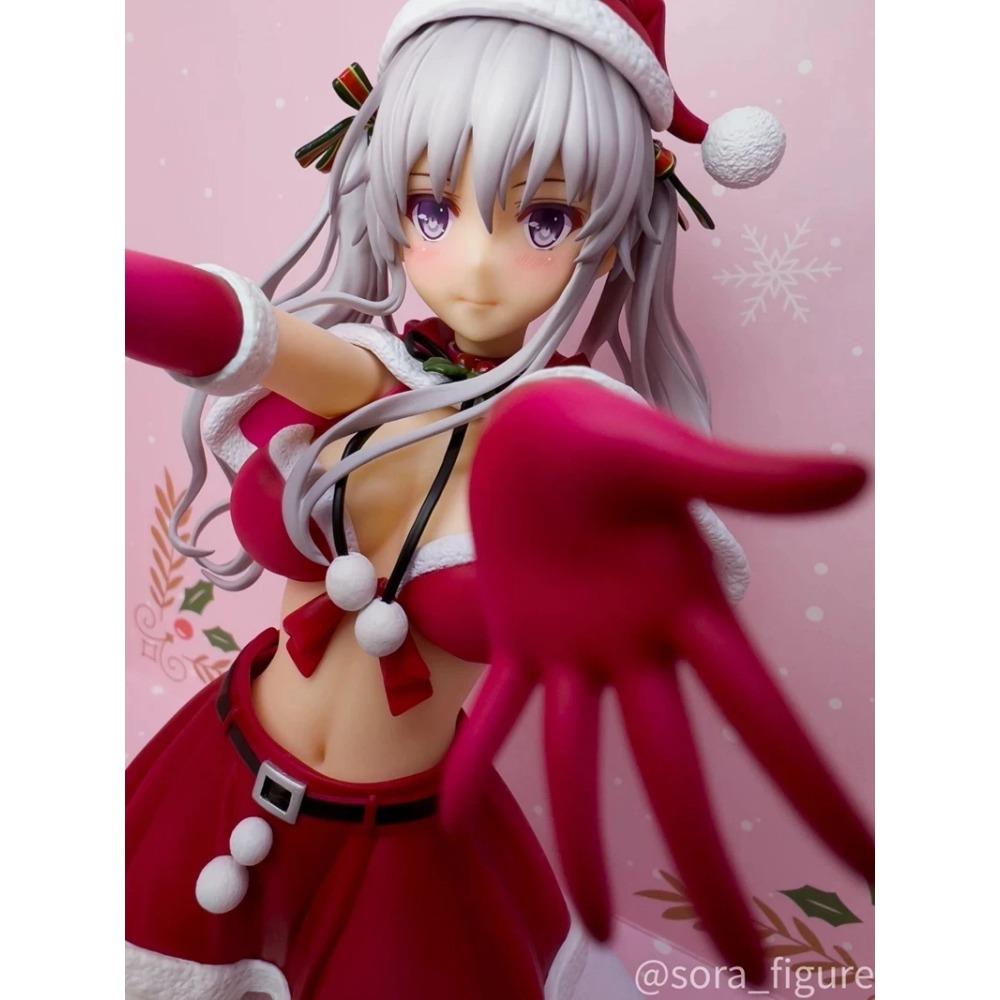 19CM Figurină Anime Hiiragi Snowflake Rochie de Crăciun cu Flori Model Jucărie Chiloți Misaki Kurehito Păpușă Jucărie Figura de Acțiune PVC