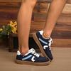 Modne Damskie Tenisówki 2025 Nowe Płaskie Modne Mieszane Kolory Sznurowane Wulkanizowane Buty Wiosna Jesień Kobieta Treningowe Obuwie Outdoor