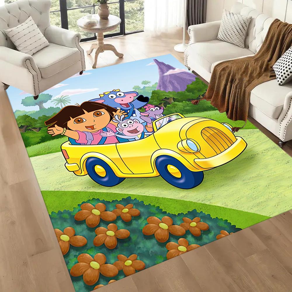 Dora Explorer Floor Rug Office Rug Design for Living Rooms Entryway Playrooms Dining Room Anti-slip Rug Office home decor Perfect Gift for Women/Men
