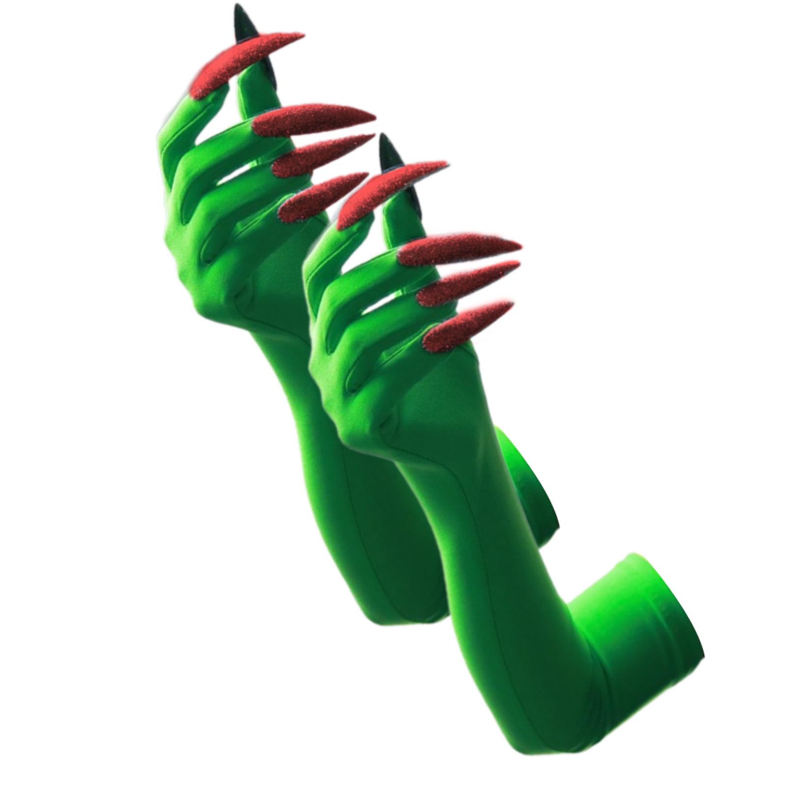 

Панк Рукавички з Довгими Нігтями Темна Серія Косплей Рукавички Еластичні та Дихаючі Для Хелловін Вечірок Костюмні Аксесуари 39