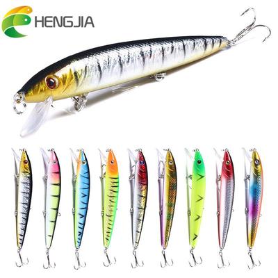 HENGJIA 1pc Big Minnow Bait 3D Eyes Realistic Trout Pike Lure Attrezzatura da pesca da viaggio