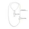 Retro Beaded Long Fringe Necklace Imitation Pearl Sweater Chain Stylish Elegant Women'S Jewelry Unisex Accessories Gift