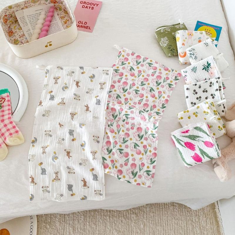 Multifunctional Cotton Burp Towel Stylish Newborn Washcloth Wipe for Babies Perfect for Burping Face Cleansing & Feeding