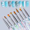 Gradient Acrylic Nail Art Brushes Set Wire Halo Dye Phototherapy Pen Nail Tool Brush 8pcs Nail Art Pen For Nail Design