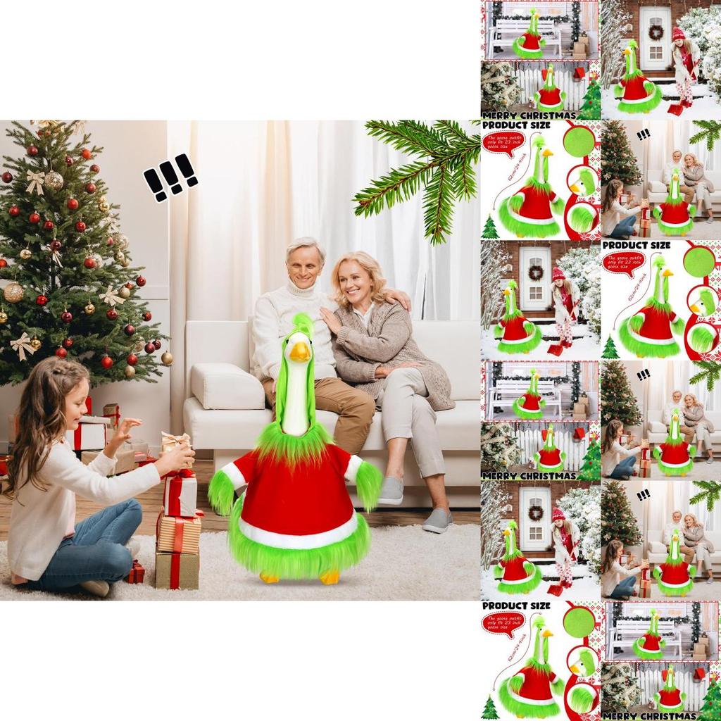 Festive Yard Plush Animal Decor With Foam Filling For Christmas Porch Display