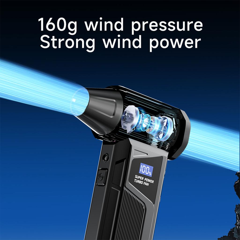 M4Pro Turbo Jet Gebläse - 52m/s Orkanwind mit 99.000 U/min Bürstenmotor | 8000mAh IP54 Staubdicht (Leistungsstarkes Gebläse)