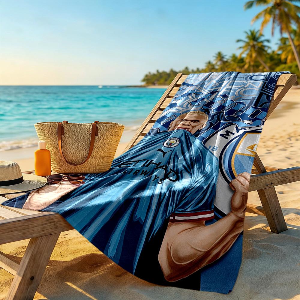 Haaland Beach Towel High Absorbency & Quick-Dry Comfortable Lightweight Suitable for Sports, Travel, Swimming, Yoga, Bathroom, Beach, And Pool