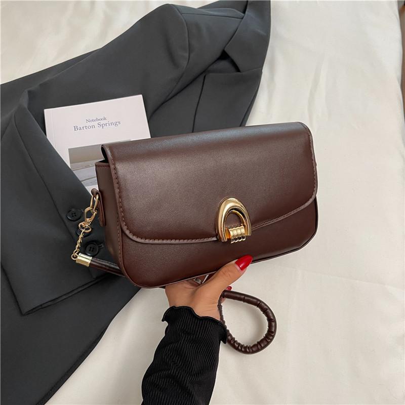 Textured Women's Messenger Bag 2025 New Retro Underarm Shoulder Bag Trendy Fashion Trend Commuter Small Square Bag