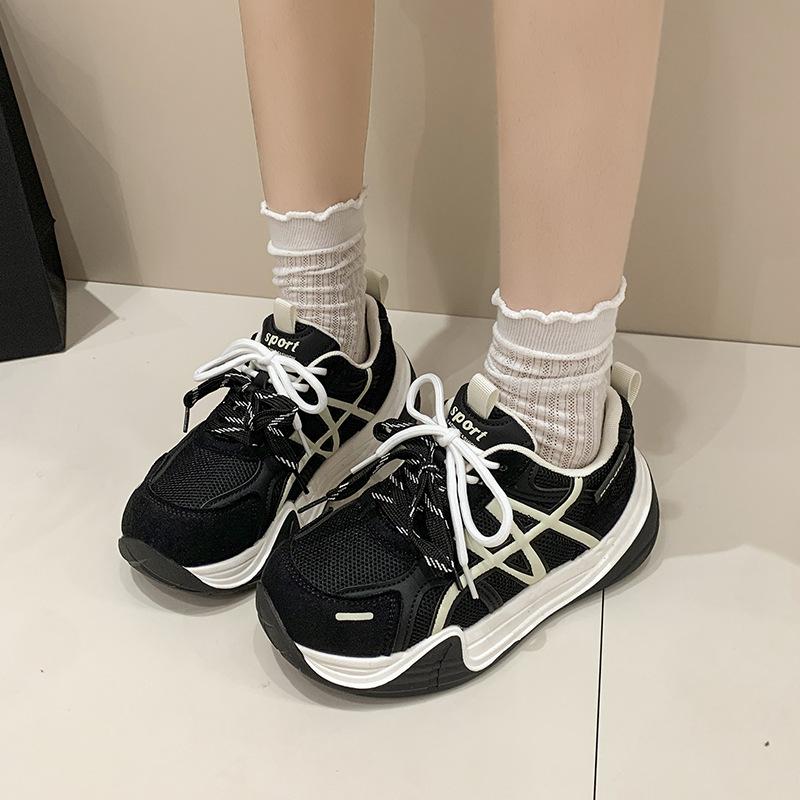 

Универсальные туфли на толстой подошве с большой головой, уродливые, но милые, повседневные, женские, осенние новинки, красные женские туфли-маффины 40 чёрный