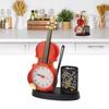 Violin Alarm Clock Retro Fashion Pencil Sharpener Function Table Alarm Clock Violin Shape Novelty Bedside Clock for Music Lovers