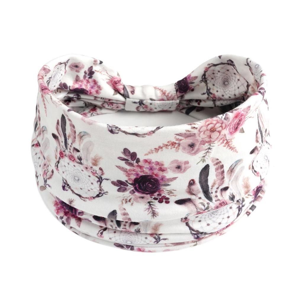Bohemian Retro Print Yoga Headband: Wide African-Inspired Headscarf for Women