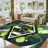 Borussia Mönchengladbach Design Crystal Velvet Rug Soft Decorative Mat for Bedroom Entrance