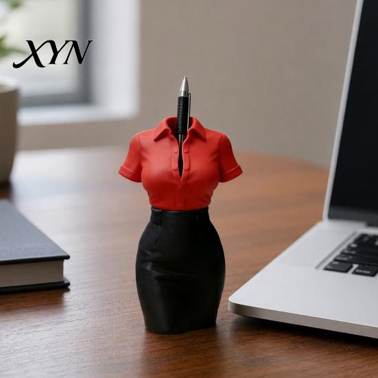Stylish Office Organizer OL Woman Bust Pen Holder, 3D Printed Desk Organizer, Creative Flower Vase Decor for Home, Gift Women Artistic Container