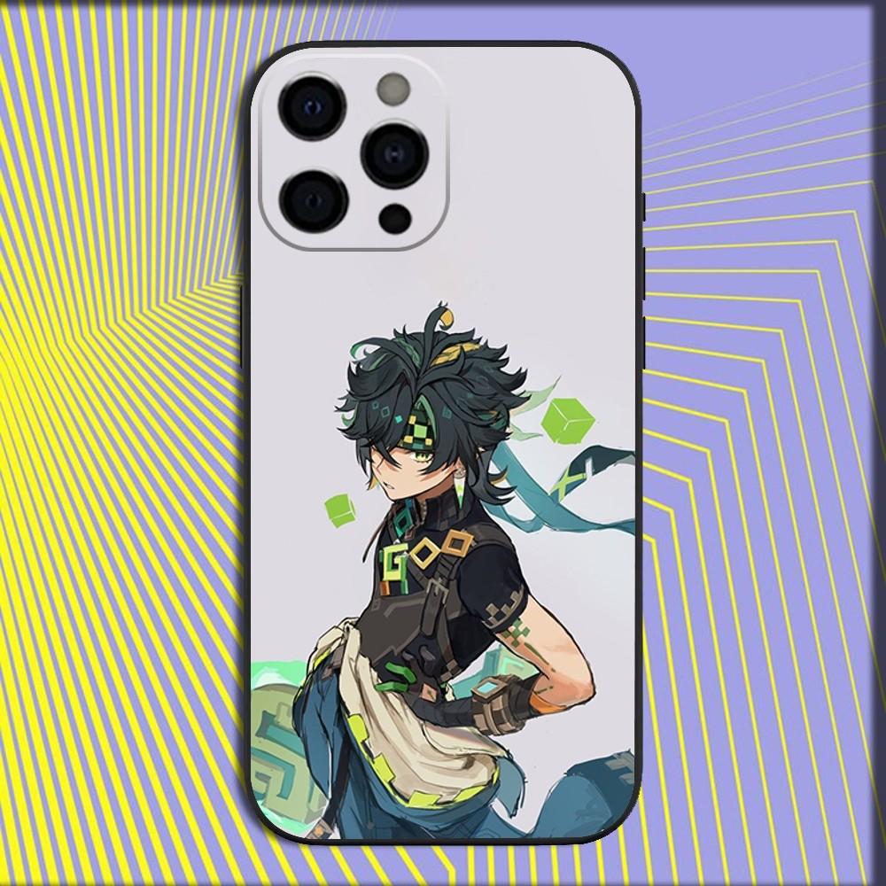 G-Genshin Impact Kinich Phone Case For iPhone 16,15,14,13,12,11,Pro,X,XS,Max,XR,Plus,Mini Soft Black Cover