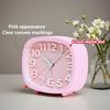 1pc minimalist bedside square quartz alarm clock, creative 3D digital clock face, home decoration, festival gift, battery free