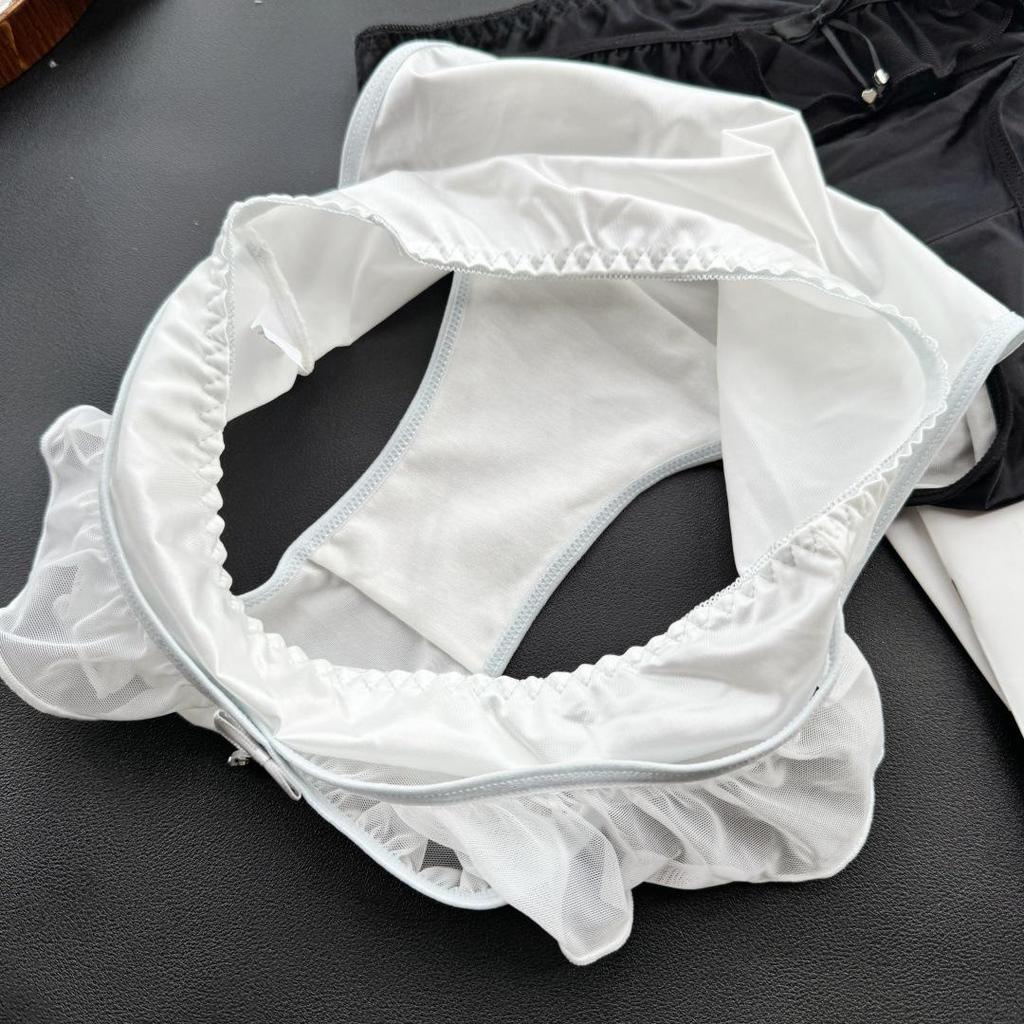 Girl Summer Pure To Sweet Sexy Lace Ice Silk Cotton Crotch Triangle Briefs