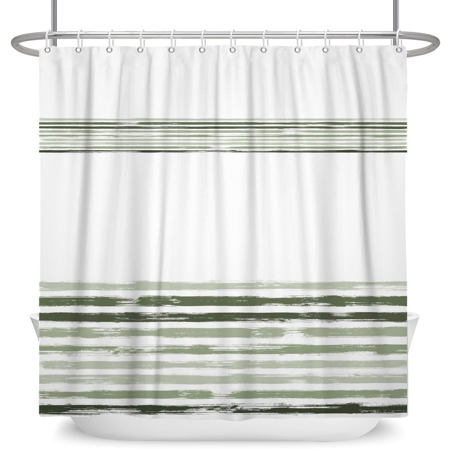 

Minimalism Patchwork Shower Curtain Striped Pattern Design Waterproof Bath Curtain For Bathroom Decor Polyester Fabric With Hook W60H190(CM)-1 Pcs