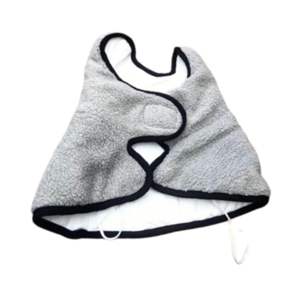 

Plush Shoulder Warmer Wrap Button Designed Shawl Blanket Cold-Proof Shoulder Protector Elderly серый