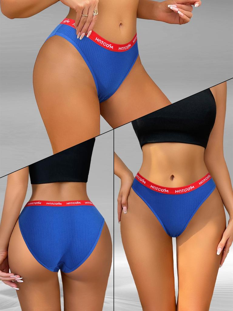 7Pcs Women Panties Striped Briefs Sexy Women Underpants Breathable Cotton Panty Female Underwear Low Waist Ladies Lingerie XS-L