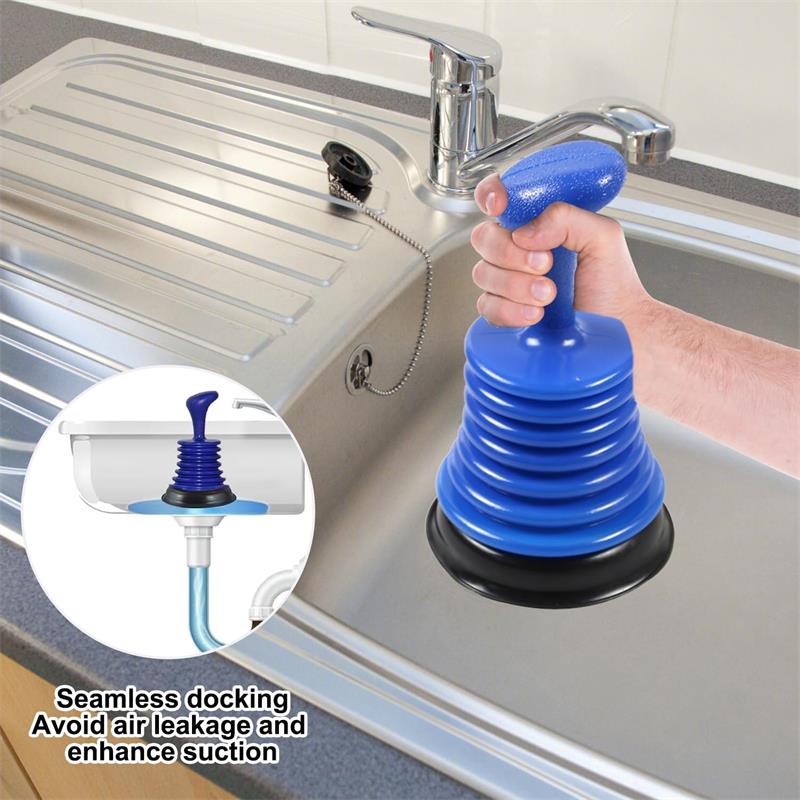 Compact Drain Plunger for Quick and Easy Clog Removal in Sinks, Bathtubs, and Small Drains